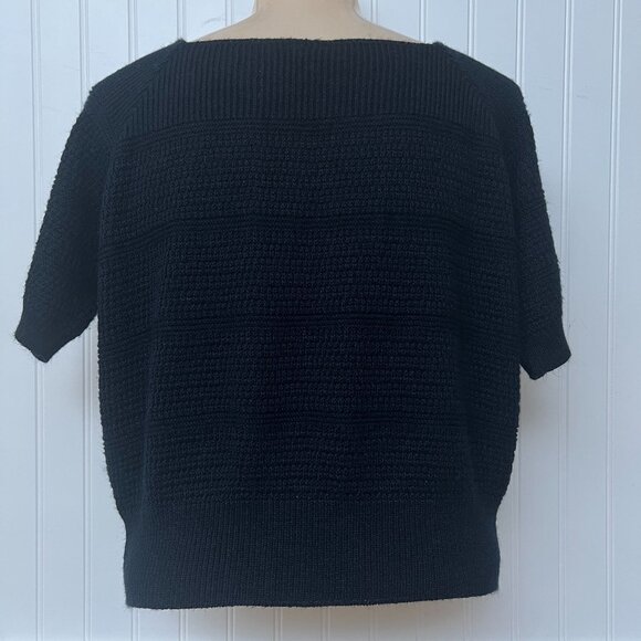 Wilroy Traveler Vintage Short Sleeve Knit Cropped Sweater Top Square Neck VTG - Picture 3 of 10